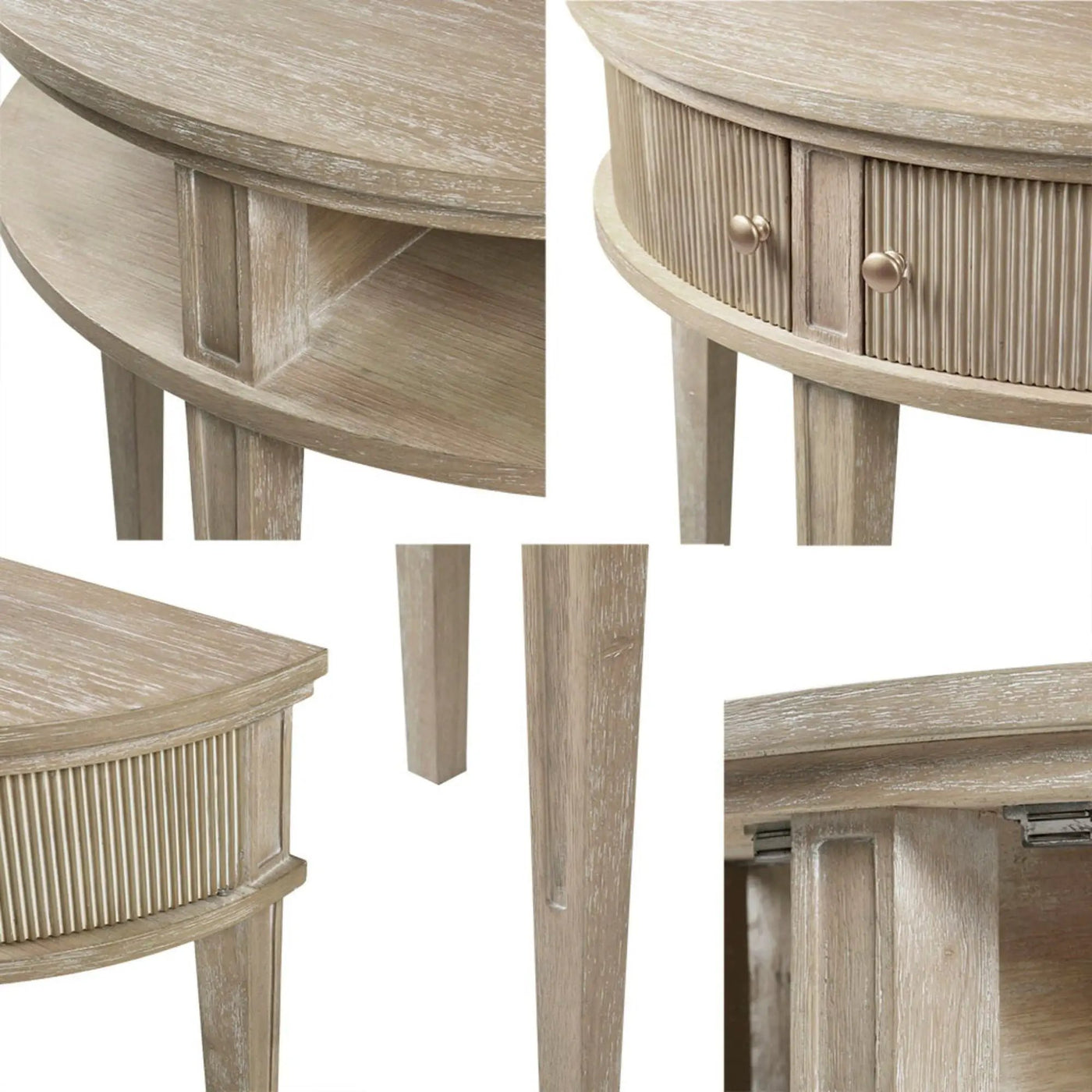 Vintage Inspired Storage Console Table With Fluted Doors by HouseOfZazla