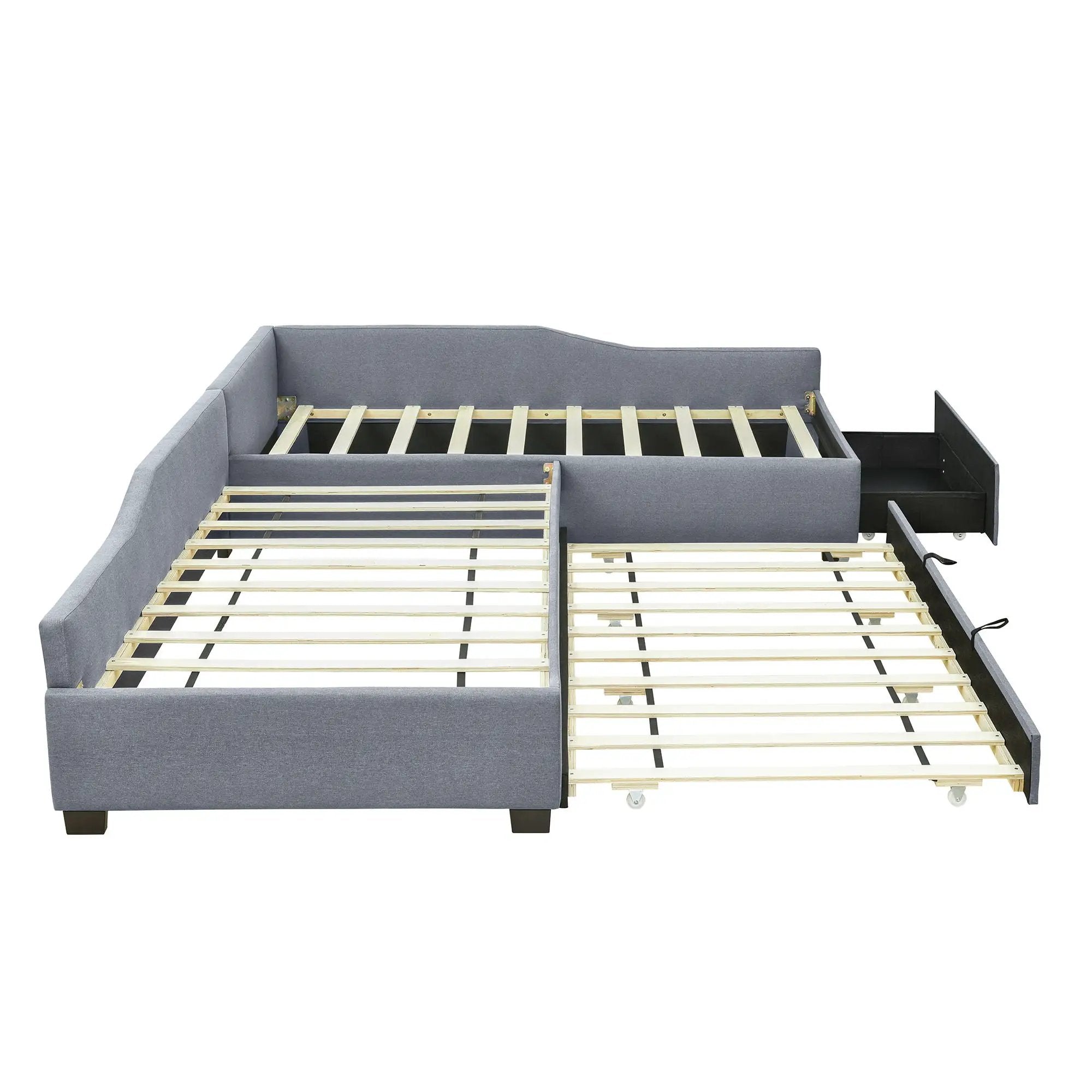 Upholstered Double Daybed With Trundle And Drawer by Unique Piece Furniture