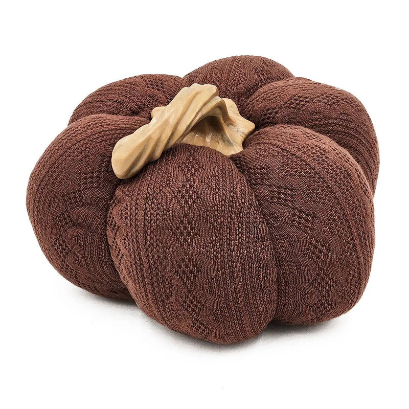 Pumpkin Ornament Decor For Holiday Harvest Festival Fall Festival & Thanksgiving (Set of 2) - Dark Brown by HouseOfZazla