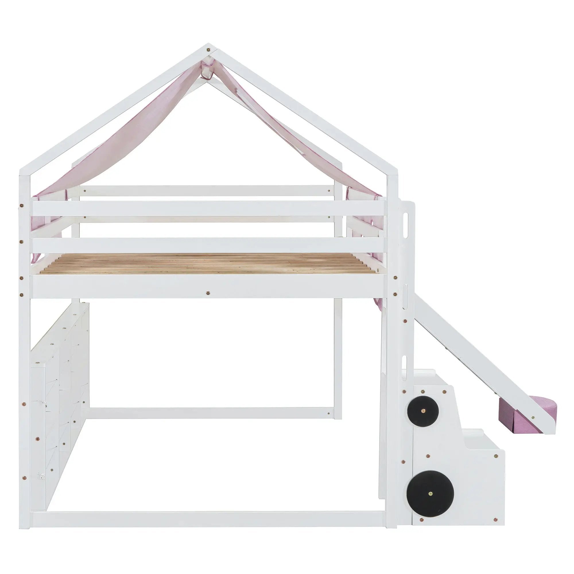 Loft Bed With House Shaped Frame And Tent by HouseOfZazla