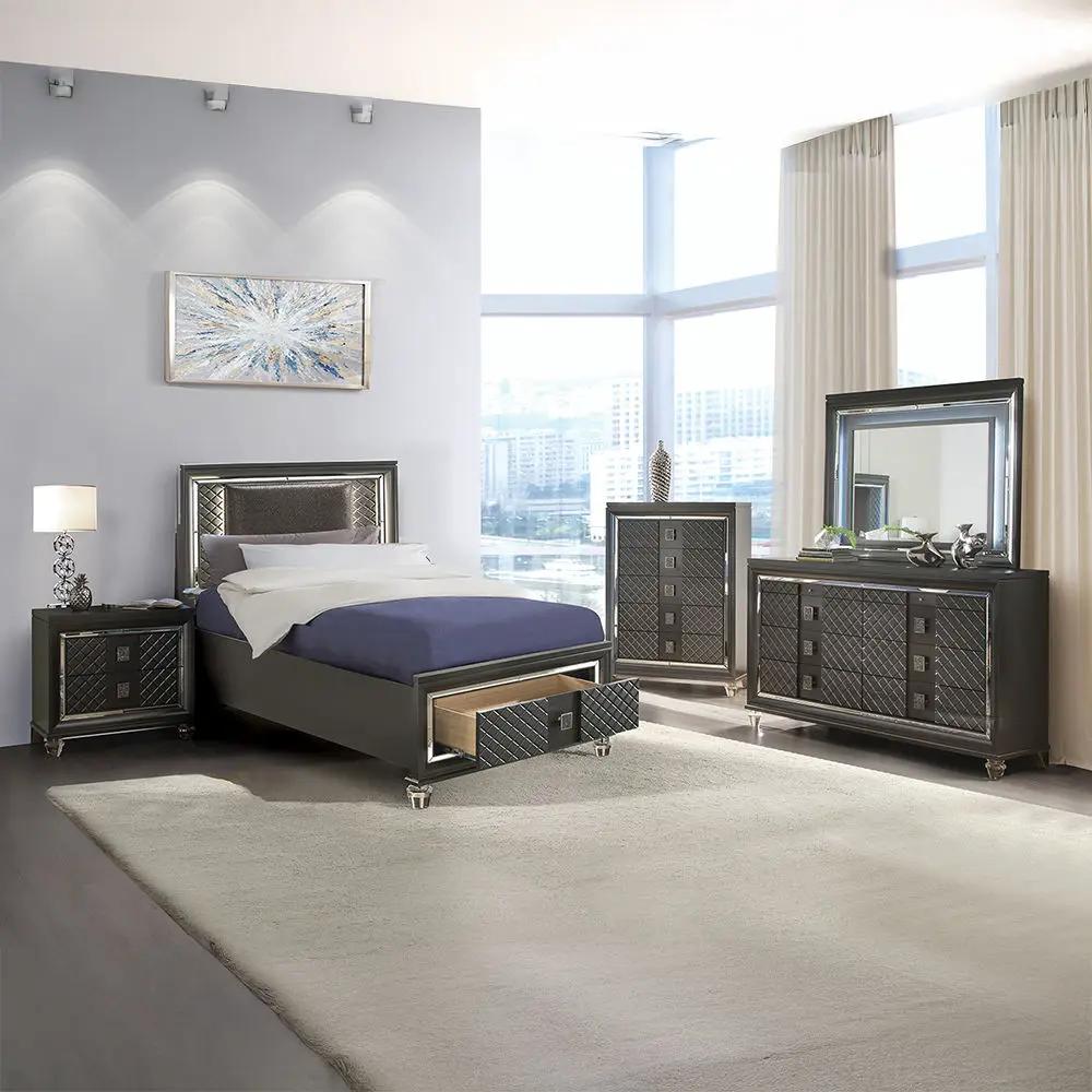 Sawyer - Mirror With LED - Metallic Gray by Unique Piece Furniture