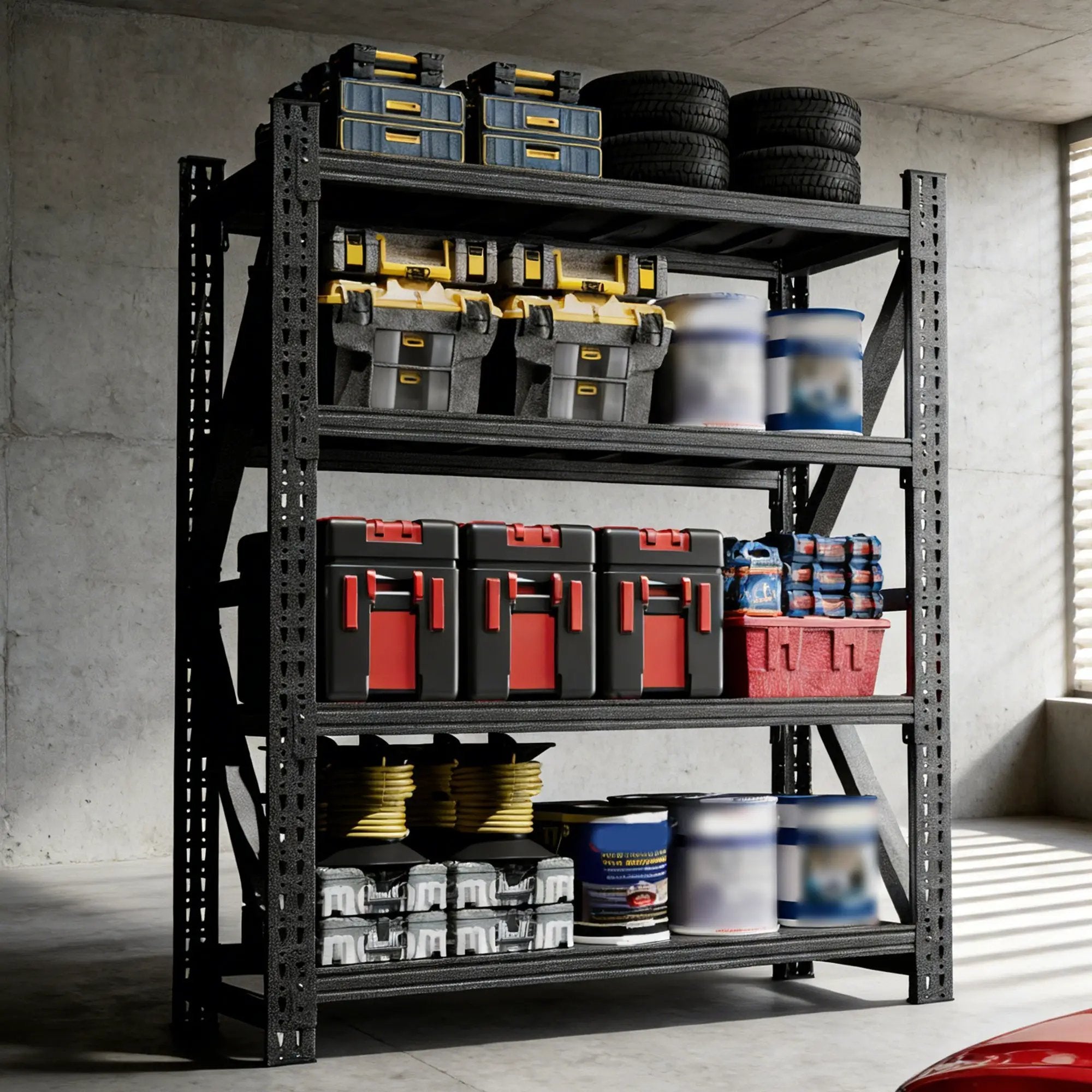 Heavy Duty Metal Adjustable Garage Shelves, 4000LBS Storage Rack by HouseOfZazla