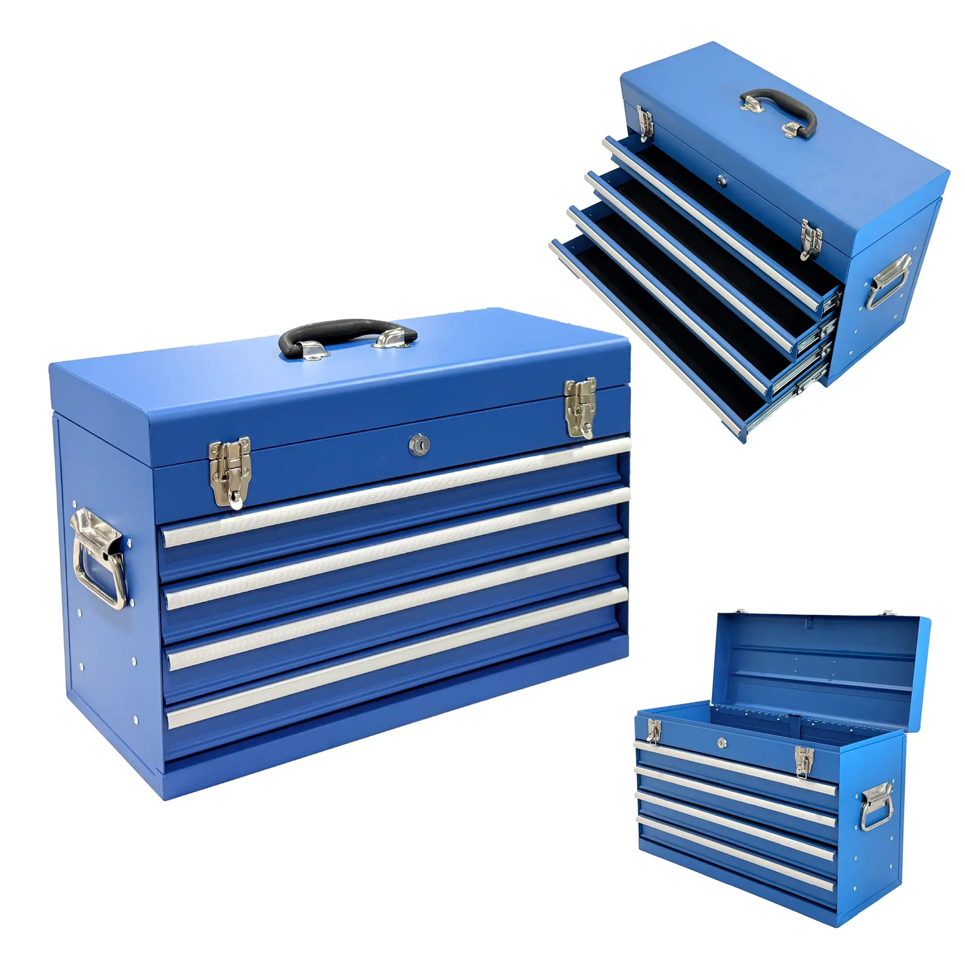 Heavy Duty Metal Tool Box, 21-inch with 4 Drawers by HouseOfZazla