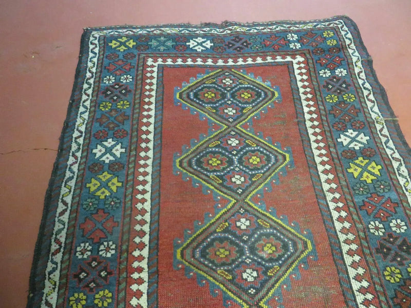 3' X 6' Antique 1920s Handmade Caucasian Karabagh Ganjeh Talesh Wool Rug Nice by Jewel Rugs
