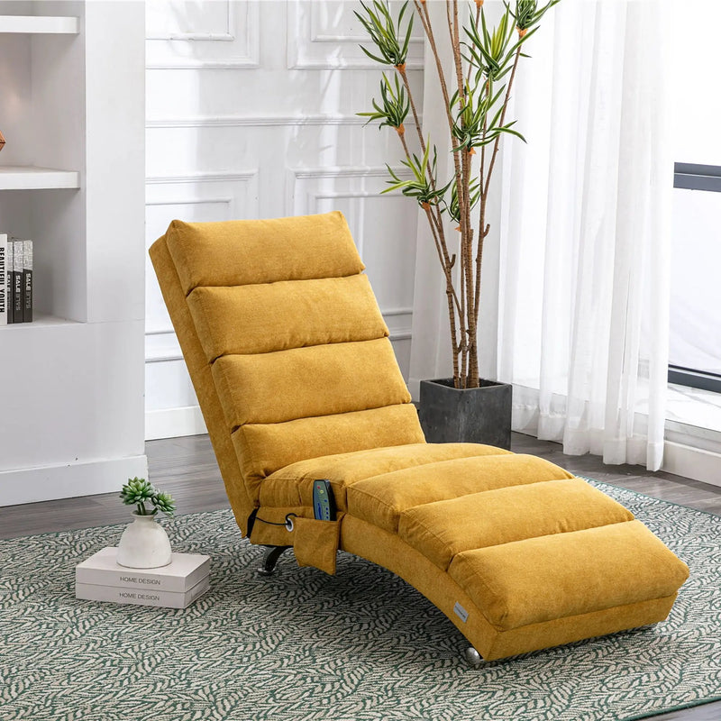Massage Chaise Lounge Indoor With Remote Control, Ergonomic Electric Massage Lounger by Unique Piece Furniture