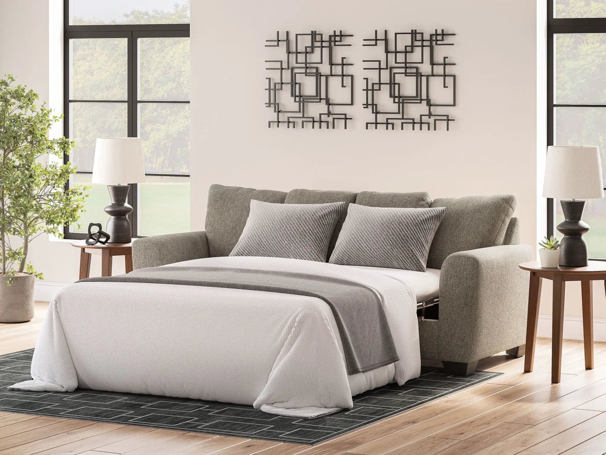 Triston-Peaks - Queen Sofa Sleeper - Suede by Unique Piece Furniture