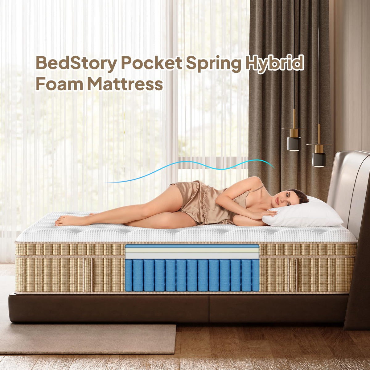 12" Hybrid Mattress With Innersprings & Gel Memory Foam, photo 3 of 7