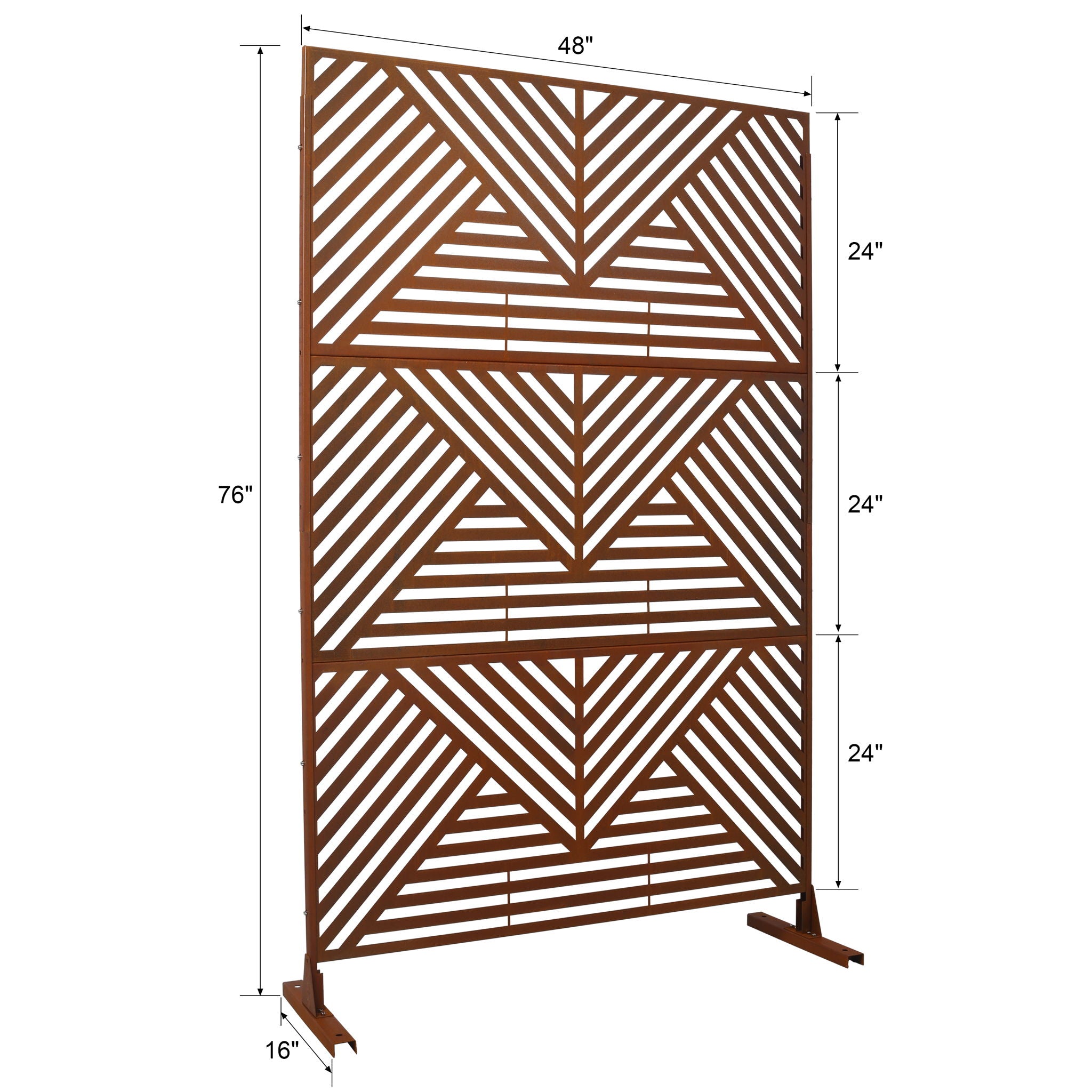 Freestanding Outdoor & Indoor Freestanding Metal Privacy Screen by Unique Piece Furniture
