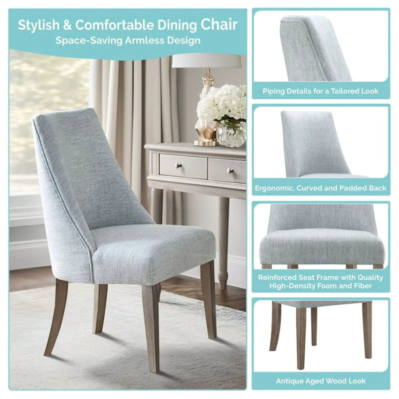Winfield - Upholstered Dining Chair (Set of 2) - Light Gray by HouseOfZazla