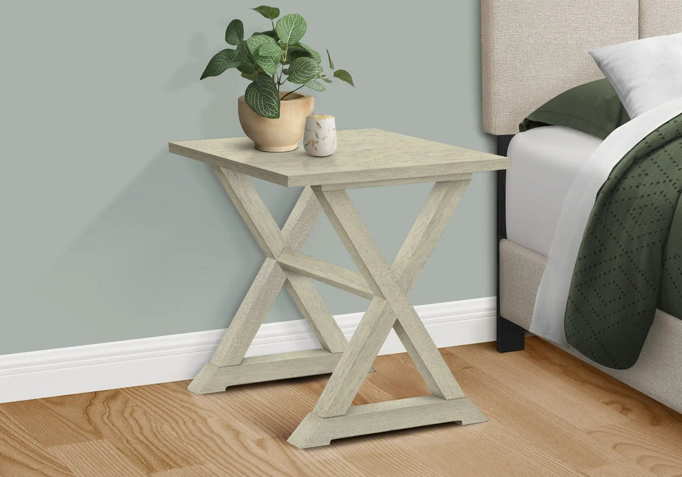Compact Accent End Table, Square, Transitional by HouseOfZazla