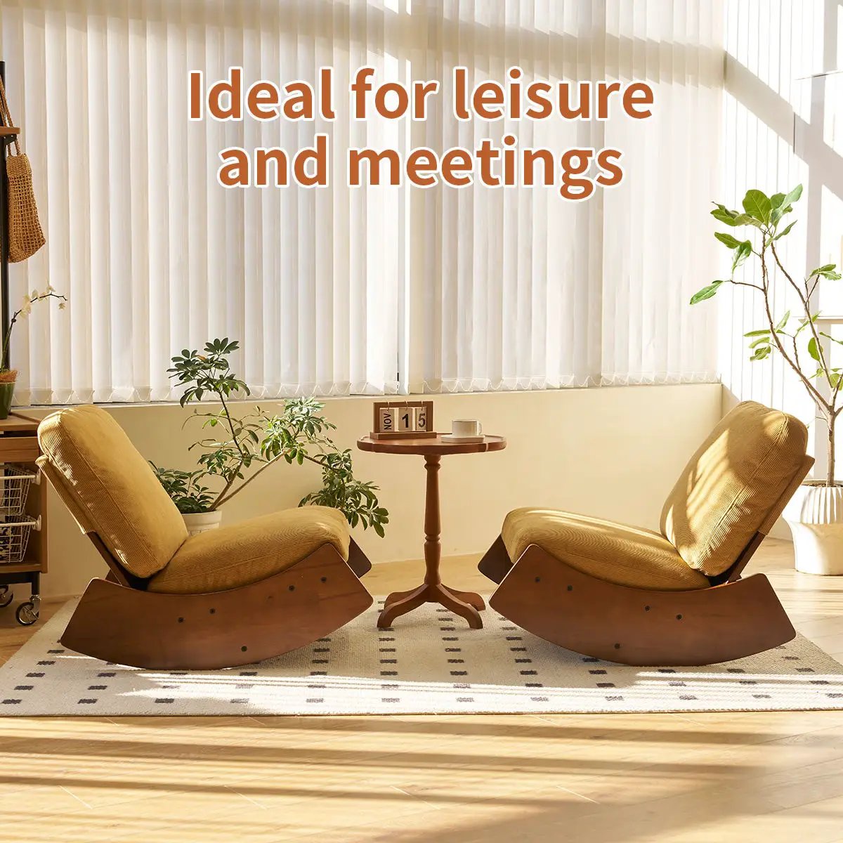 Comfortable High-Quality Upholstery Glider Rocking Chair by HouseOfZazla