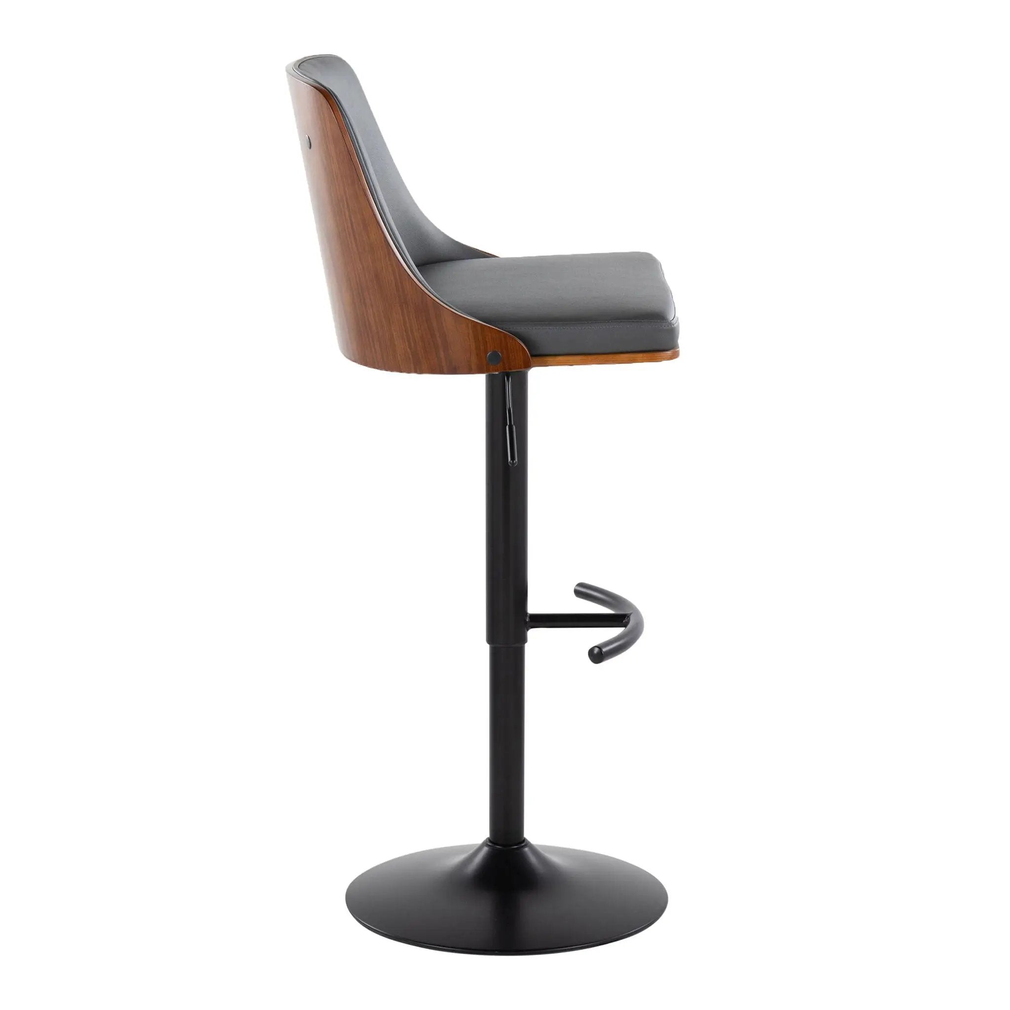 Gianna - Mid Century Modern Adjustable Barstool, Swivel With Rounded T Footrest (Set of 2) by Unique Piece Furniture