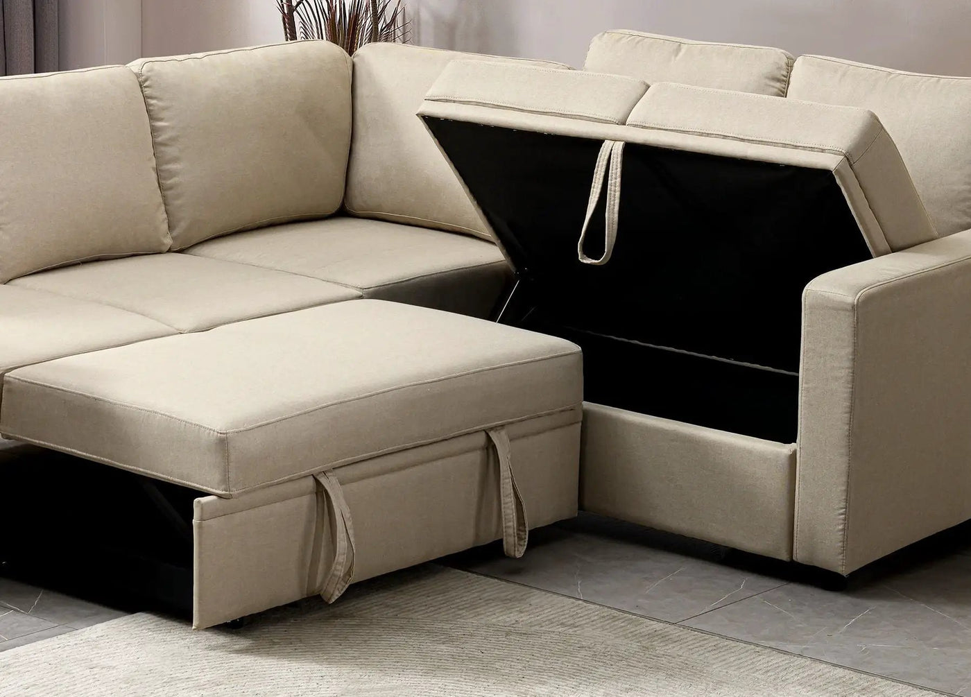 Comfort Design Sectional Sofa Bed by Unique Piece Furniture
