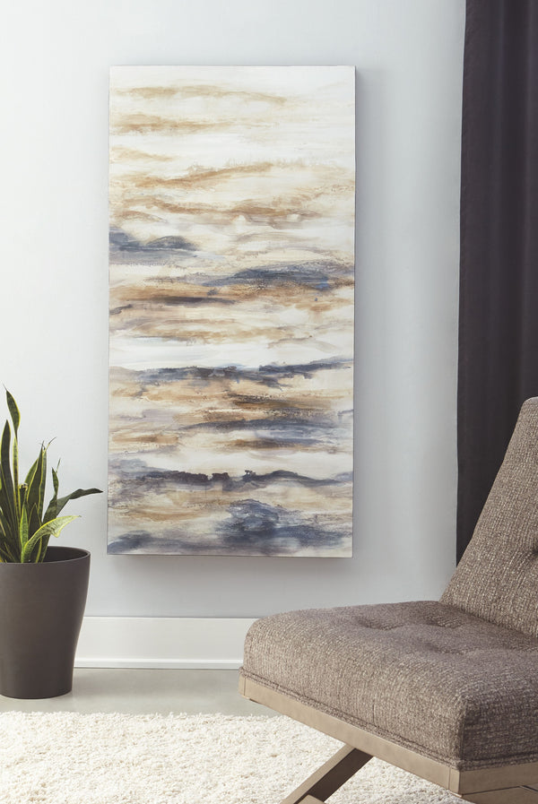 Joely - Wall Art - Blue / Tan, photo 2 of 3