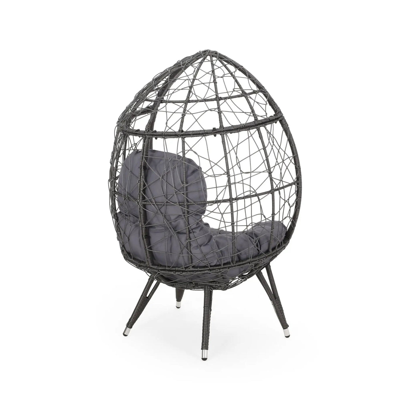 Cosmos - Round Hammered Iron Teardrop Chair by HouseOfZazla