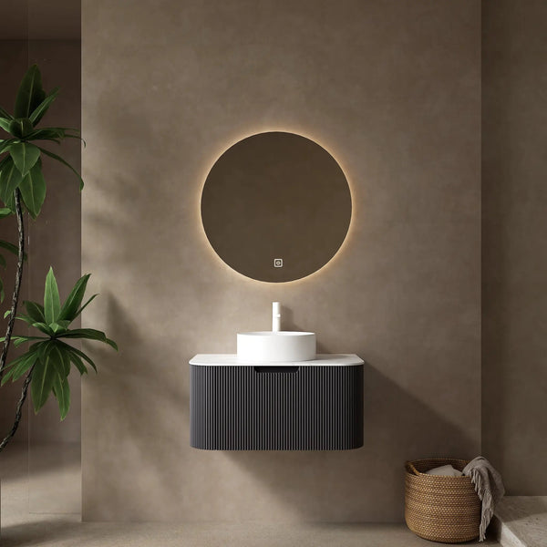 DINA 30" Bathroom Vanity & Sink with Floating Curved Edges