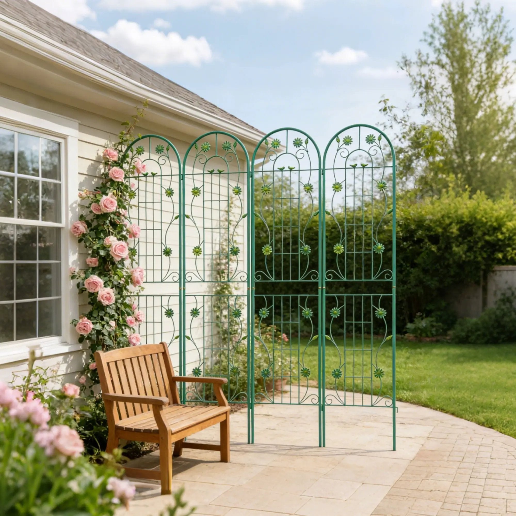 Metal Garden Trellis Rustproof Trellis For Climbing Plant Outdoor Flower Support by Unique Piece Furniture