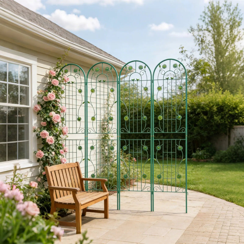 Metal Garden Trellis Rustproof Trellis For Climbing Plant Outdoor Flower Support by Unique Piece Furniture