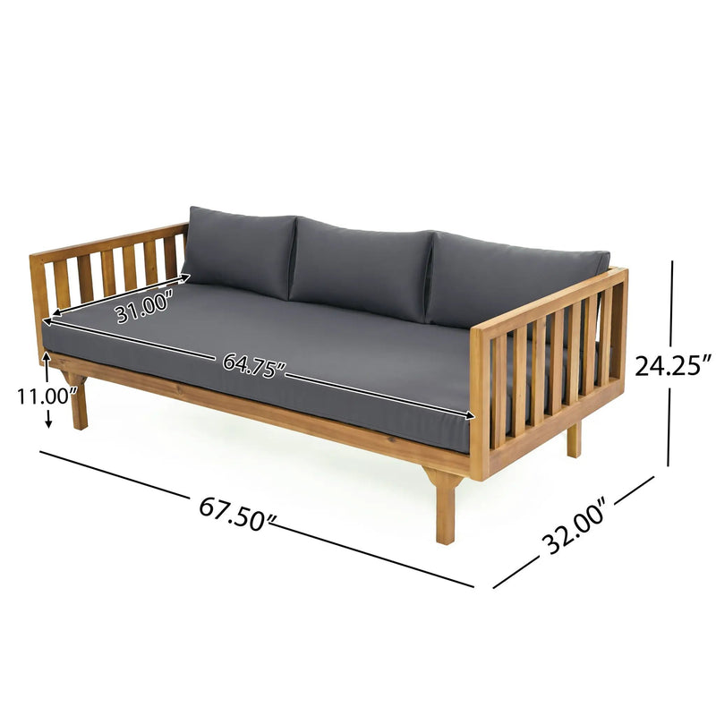 Claremont 3 Seater Daybed (Dark Gray) by HouseOfZazla