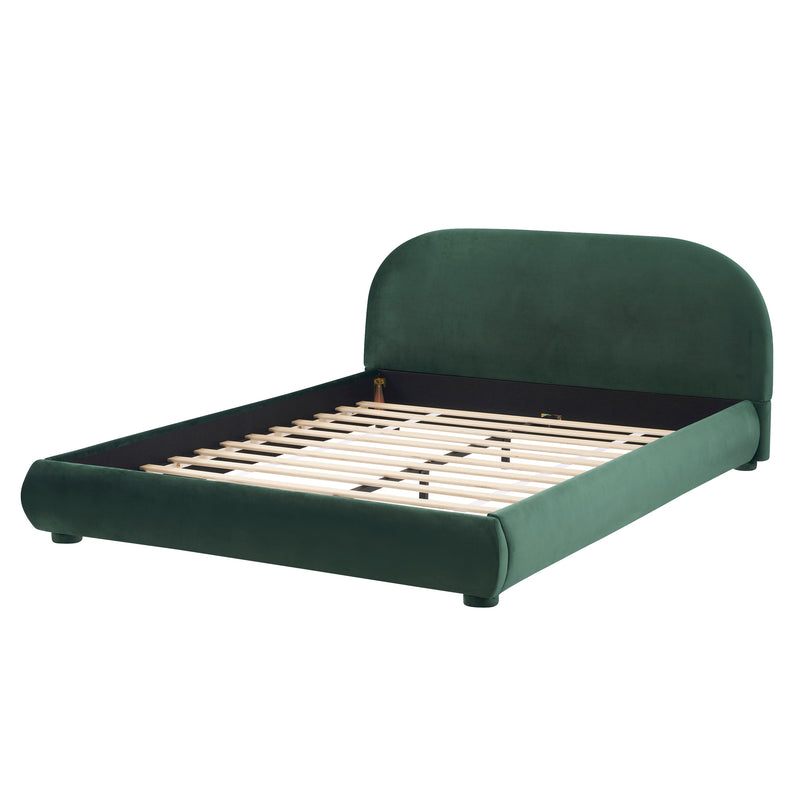 Dark Green Velvet Bed Frame by HouseOfZazla