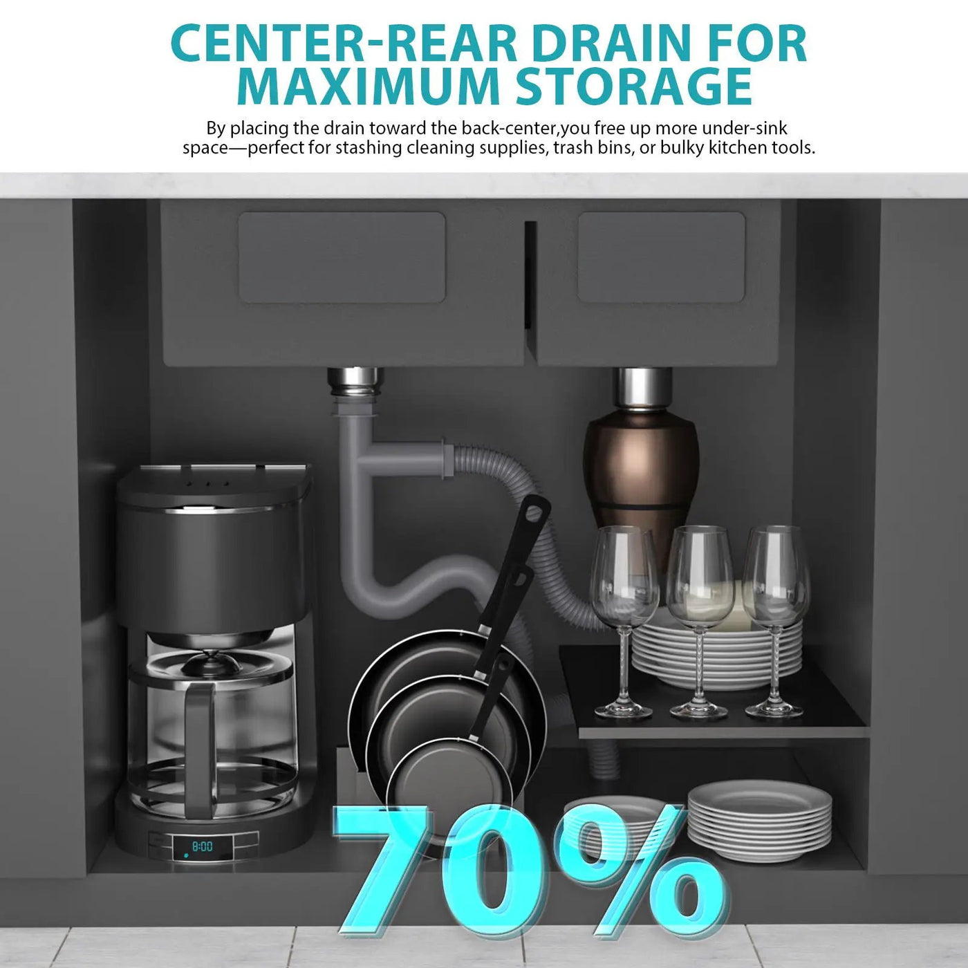 Topmount Drop In Kitchen Sink With Double Bowl Design by HouseOfZazla