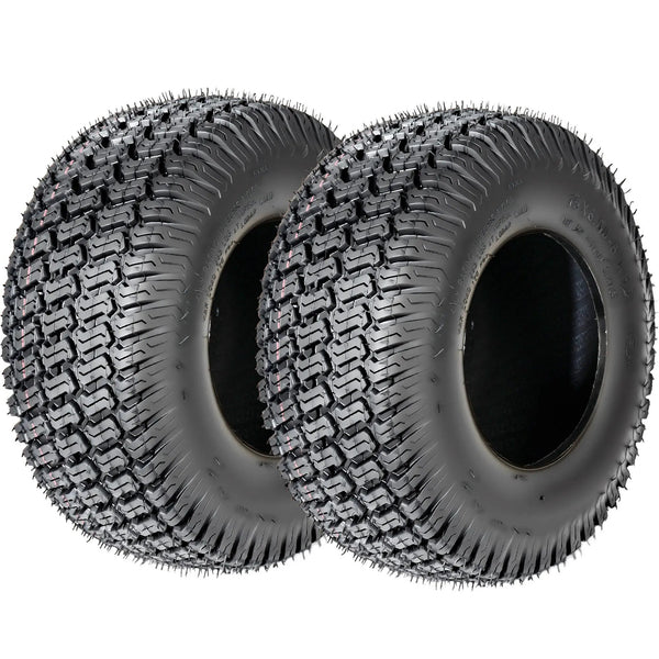 Set of 2 15x6.00-6 Lawn Mower Tires