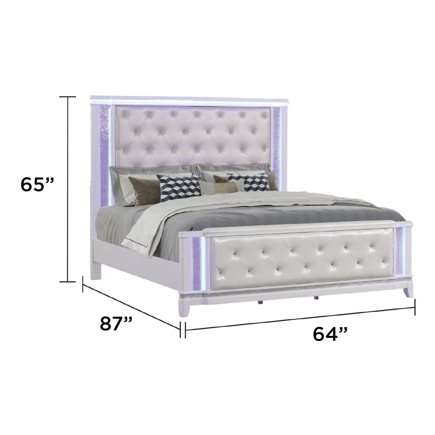 Opium - Bed With LED Lit Headboard by HouseOfZazla