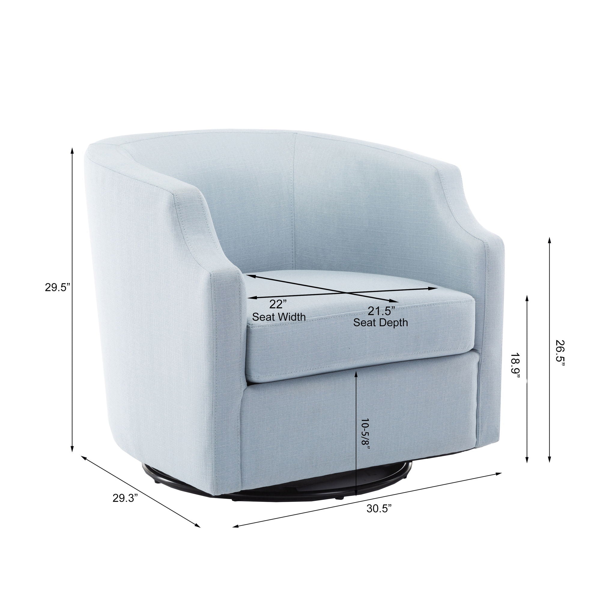 Isabelle - Swivel Glider Barrel Chair by HouseOfZazla