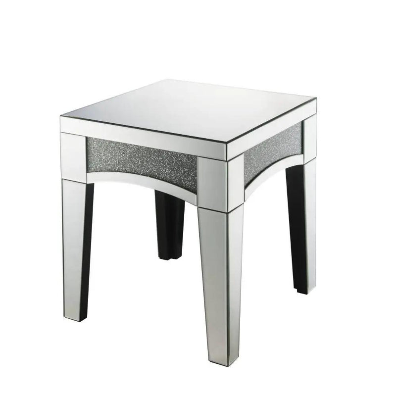Noralie - 20" X 20" End Table - Mirrored & Faux Diamonds by Unique Piece Furniture