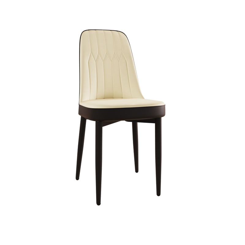 Modern Dining Chair With Cushions And Metal Legs by Unique Piece Furniture