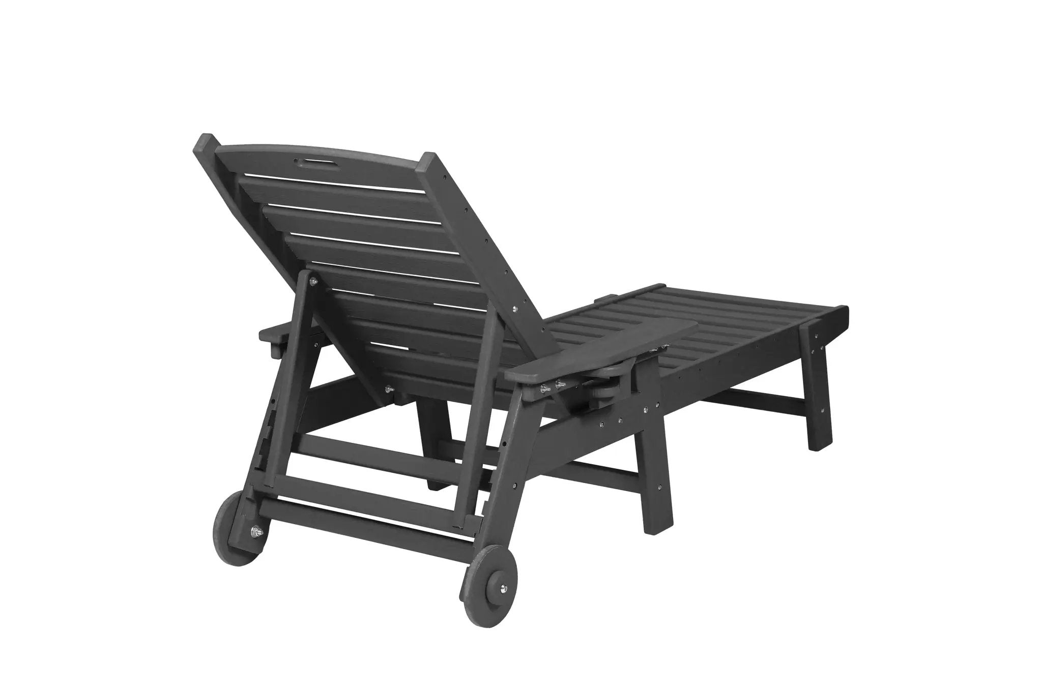 Outdoor Lounge Chair with Wood Texture and Adjustable Backrest by HouseOfZazla