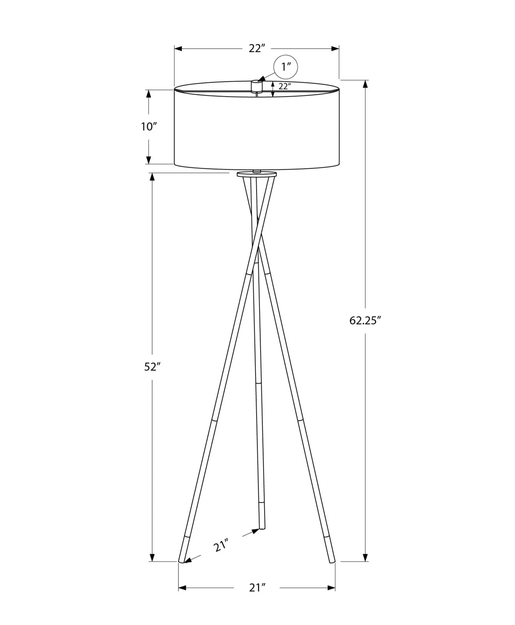 Floor Lamp, Lighting - Black by Unique Piece Furniture
