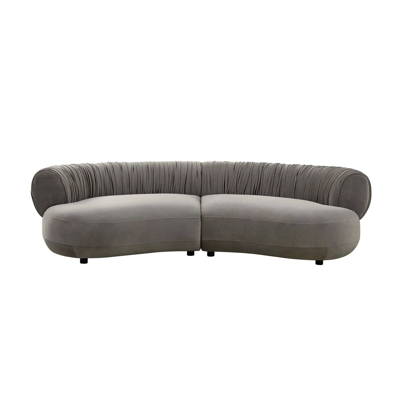 Modern Curved Sofa with Elegant Crescent Design by HouseOfZazla