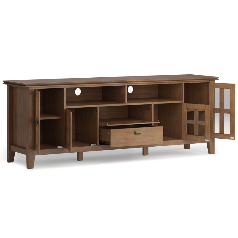 Artisan - TV Media Stand - Rustic Natural Aged Brown by HouseOfZazla