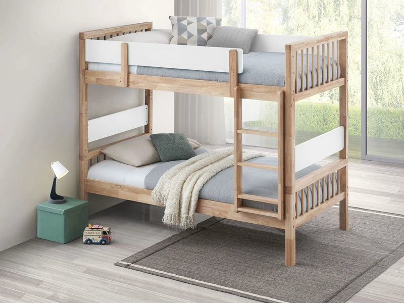 Dakota Wood Twin Over Twin Bunk Bed Natural by Unique Piece Furniture