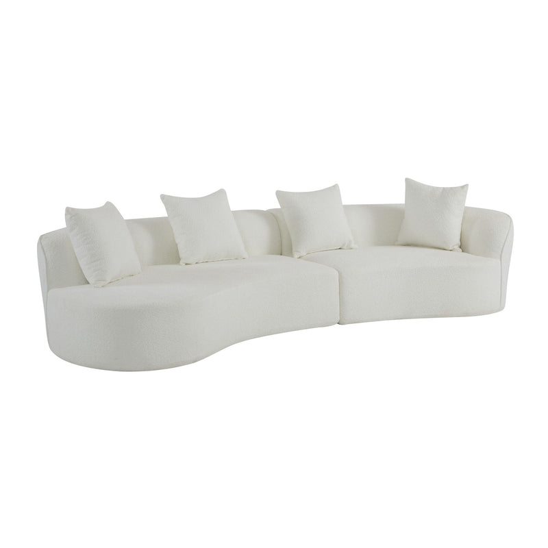 Elegant Curved Sectional Sofa With Full Foam Comfort by HouseOfZazla