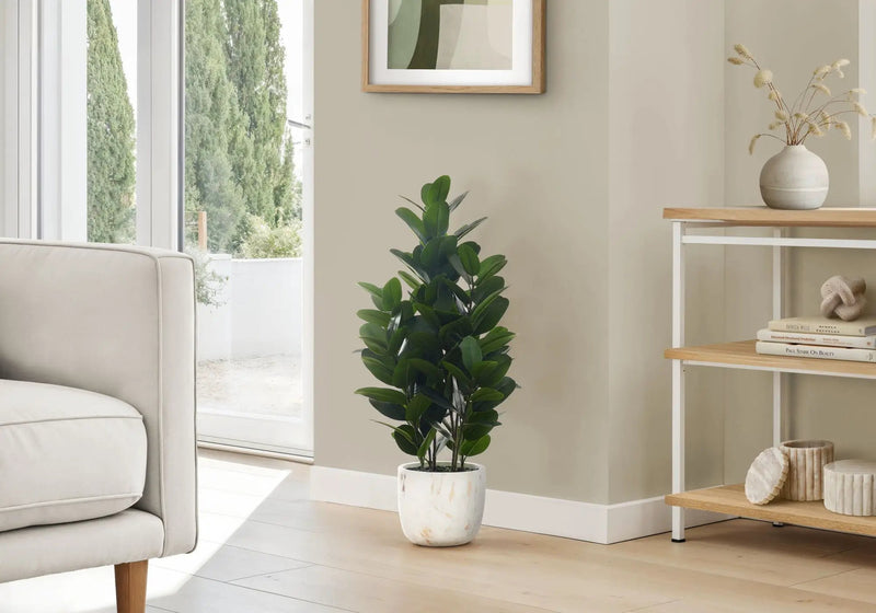31" Tall, Artificial Plant, Garcinia Tree, Indoor, Faux, Fake, Floor, Greenery, Potted, Real Touch, Decorative - Green / White by Unique Piece Furniture