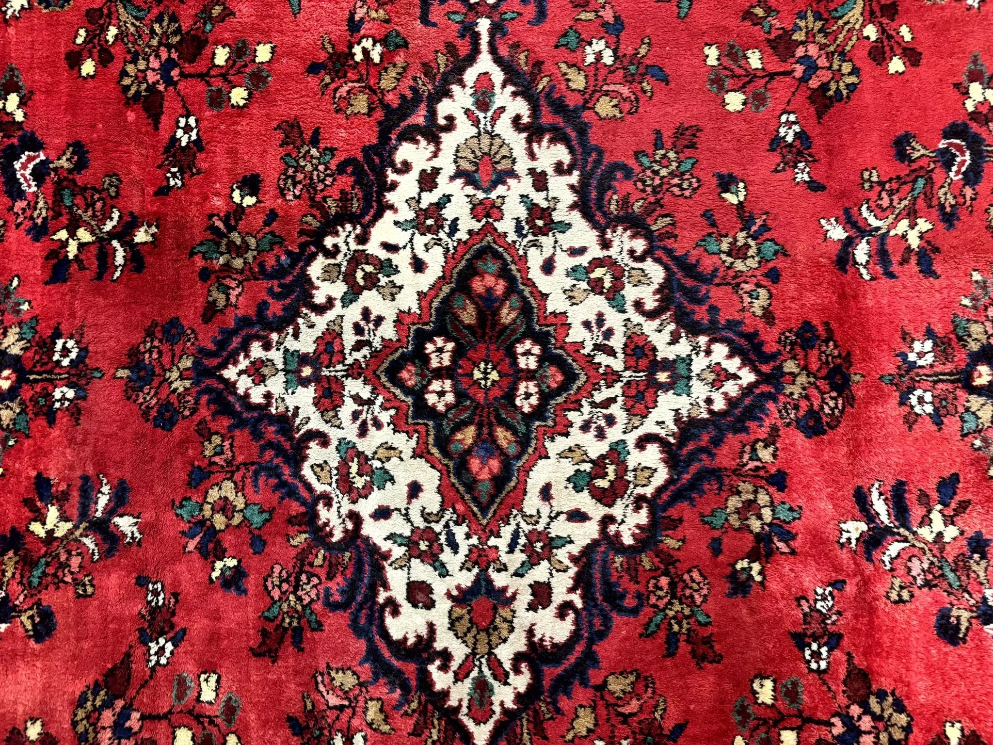 Palace Size Persian Rug 11x18, Red, Bibikabad Rug, Handmade Large Wool Carpet, Persian Hamadan Rug, Dargazin Rug by Jewel Rugs