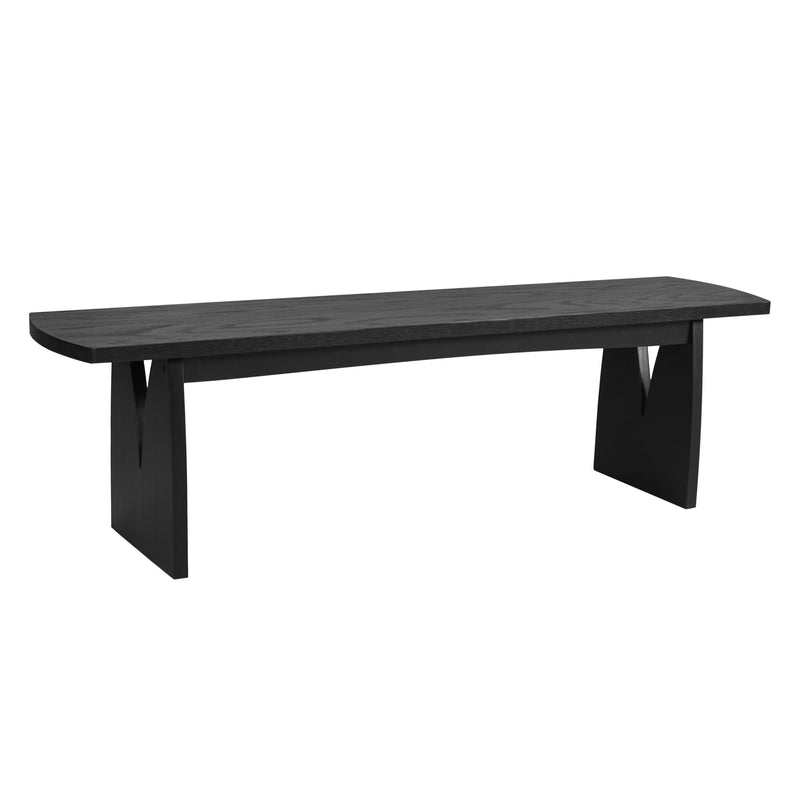 Black Modern Dining Bench, photo 5 of 10