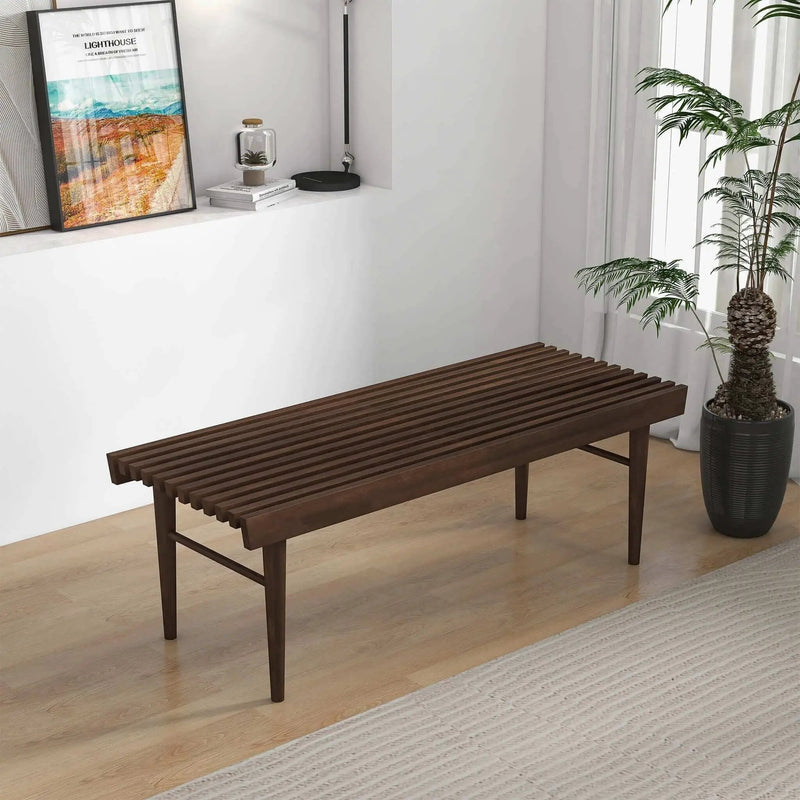 Mia - Bench - Dark Brown by HouseOfZazla
