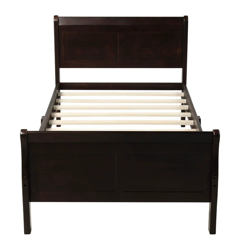 Platform Bed Frame Mattress Foundation Sleigh Bed With Headboard / Footboard / Wood Slat Suppor by Unique Piece Furniture