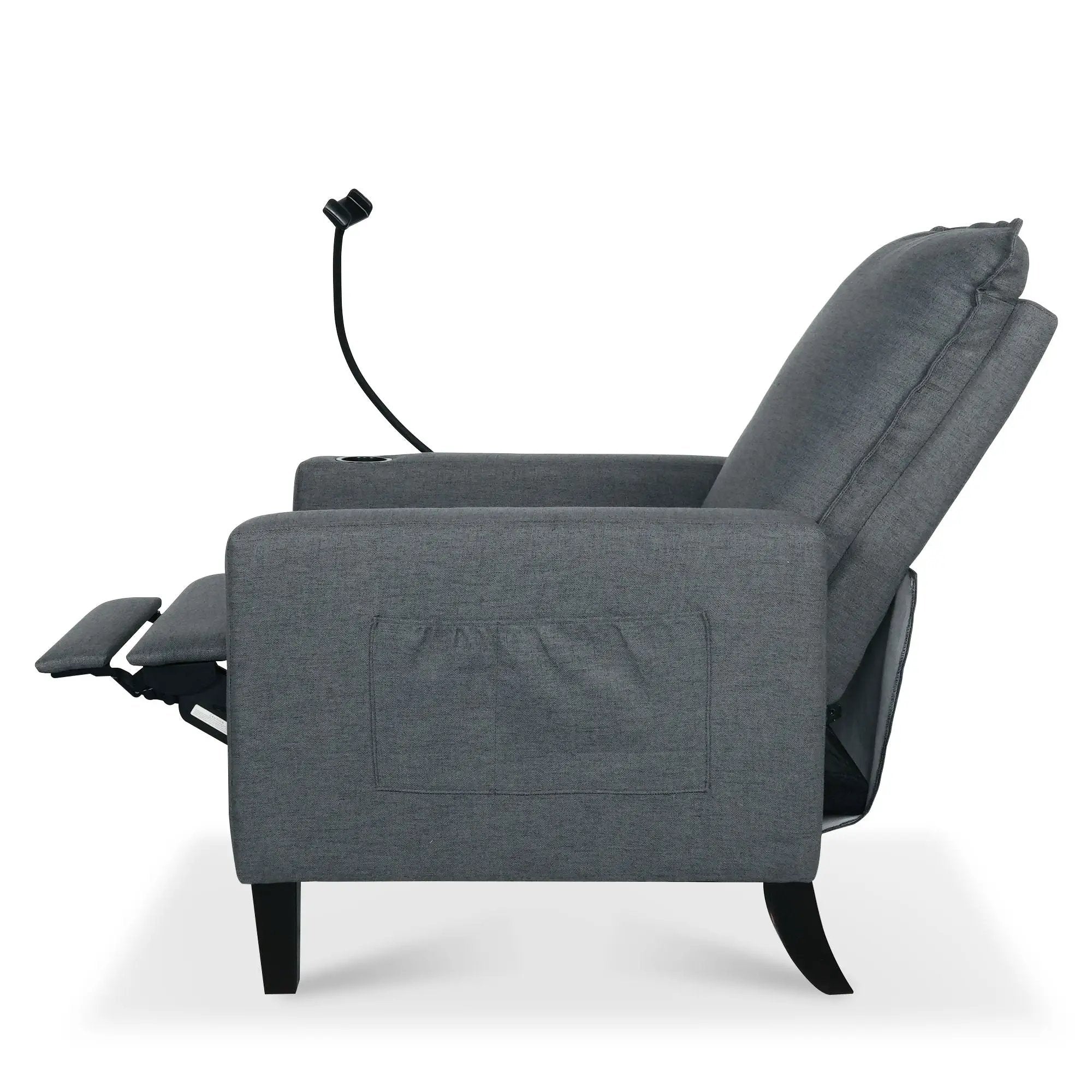 Recliner Chairs For Adults, Adjustable Recliner Sofa With Mobile Phone Holder & Cup Holder, Modern Reclining Chairs Fabric Push Back Recliner Chairs For Living Room, Bedroom by HouseOfZazla