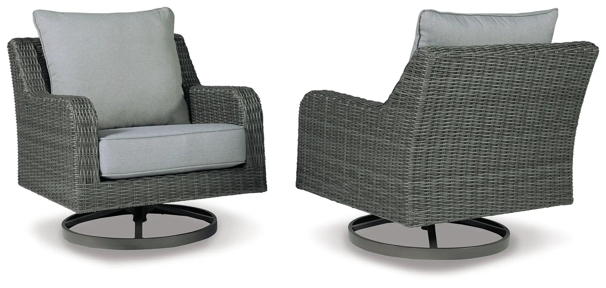 Elite Park - Swivel Lounge w/ Cushion - Gray by Unique Piece Furniture