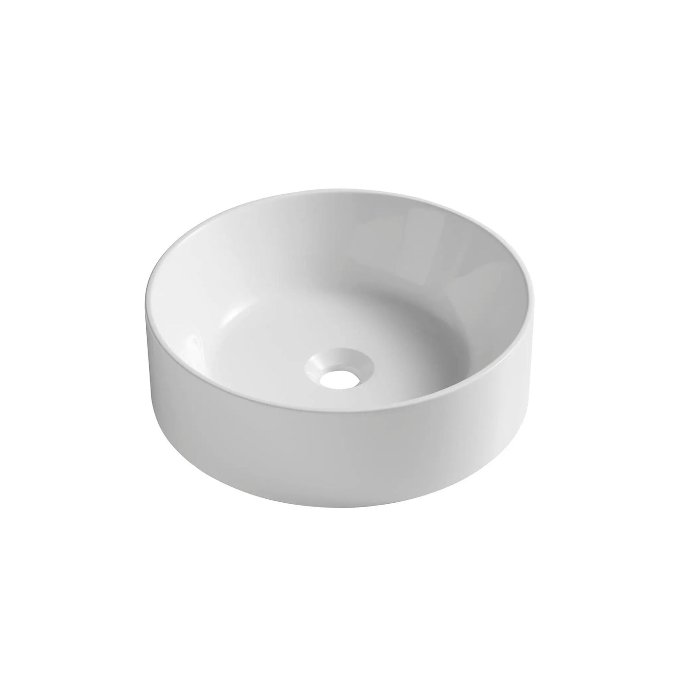 JINBO 16'' Bathroom Round Solid Surface Basin Without Faucet Hole by HouseOfZazla