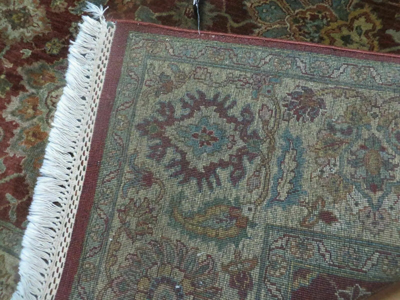6' X 9' Handmade India Floral Oriental Wool Rug Carpet Tea Wash Red Hand Knotted by Jewel Rugs