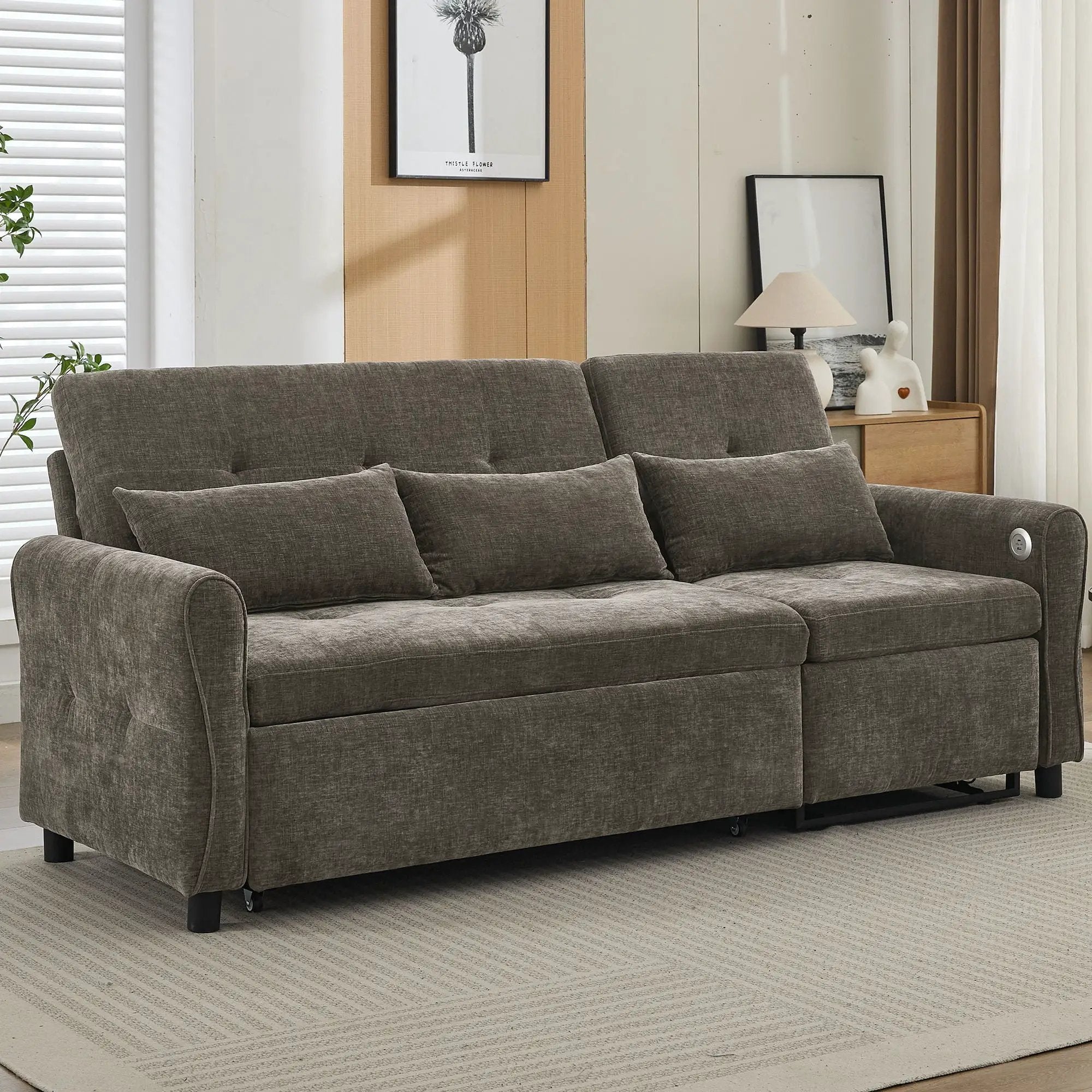 3 Seater Sofa Bed And Reversible Recliner by Unique Piece Furniture