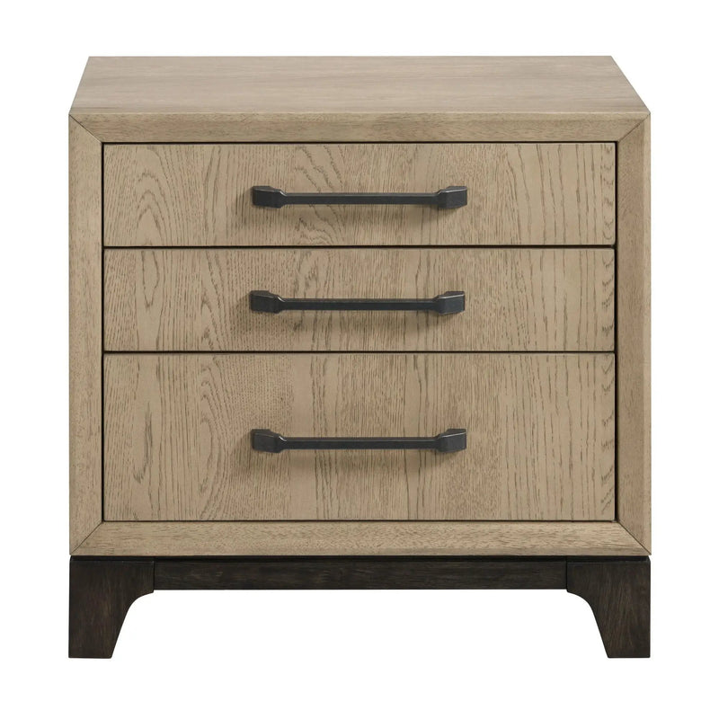 3 Drawer Nightstand With USB Charging Port - Brown by HouseOfZazla