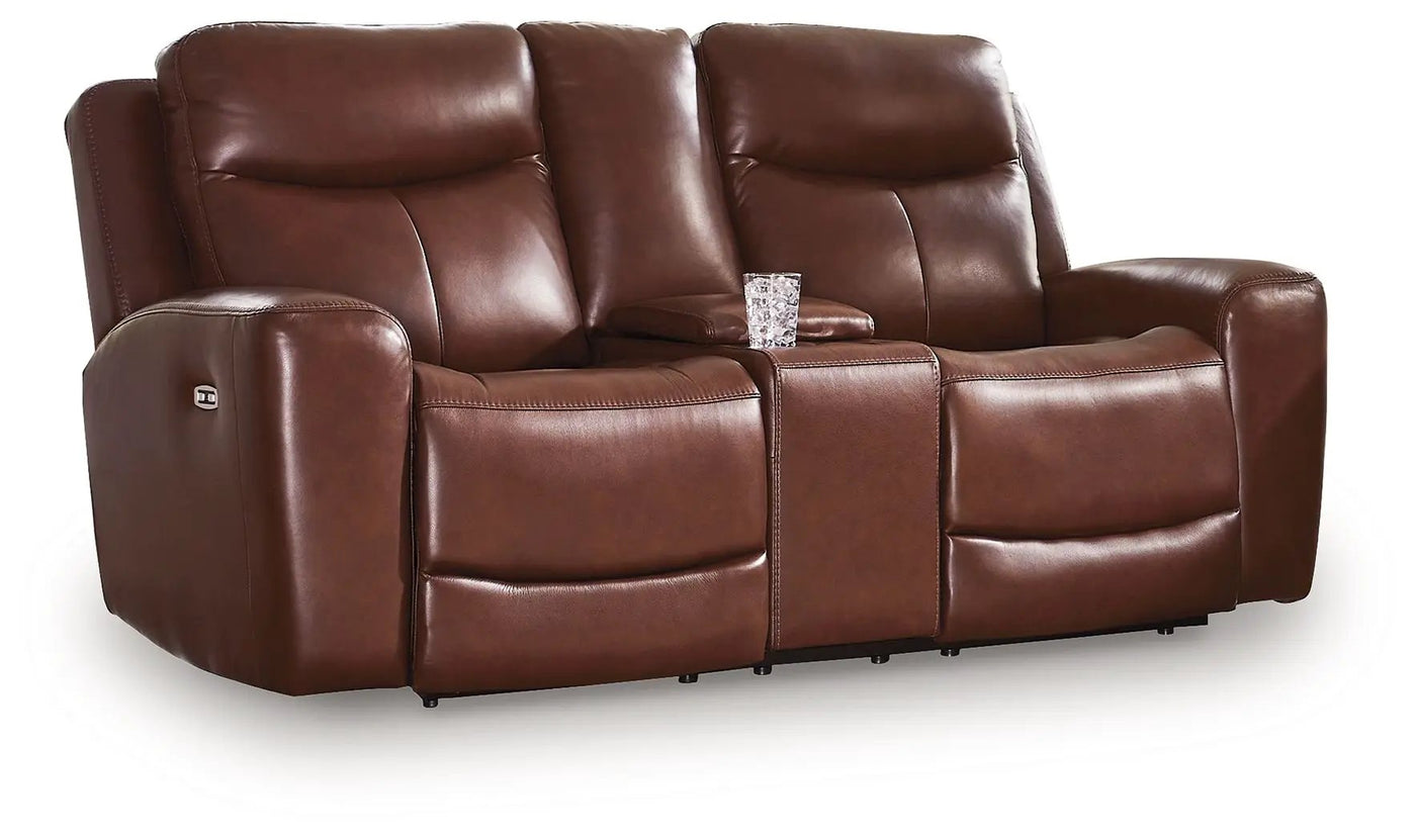 Bexhurst - Power Reclining Loveseat With Console / Adjustable Headrest by Unique Piece Furniture