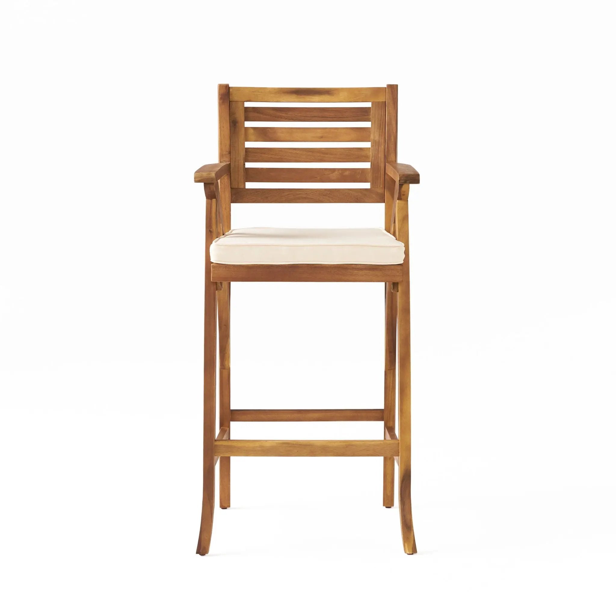 Barstool With Soft Curved Lines And Sturdy Frame (Set of 2) - Brown by HouseOfZazla