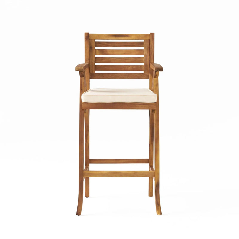 Barstool With Soft Curved Lines And Sturdy Frame (Set of 2) - Brown by HouseOfZazla